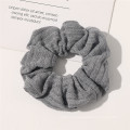 Stripe Fabric Solid Thick Scrunchies Autumn Winter Elastic Hair Band Rubber for Girl Women Bun Tie Hair Accessories